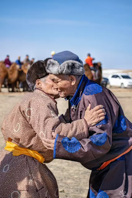 The traditional greeting in Mongolia.
